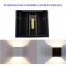 12W AC85-265V Square Modern Aluminum LED Up and Down Wall Light Adjustable Beam Angle IP65
